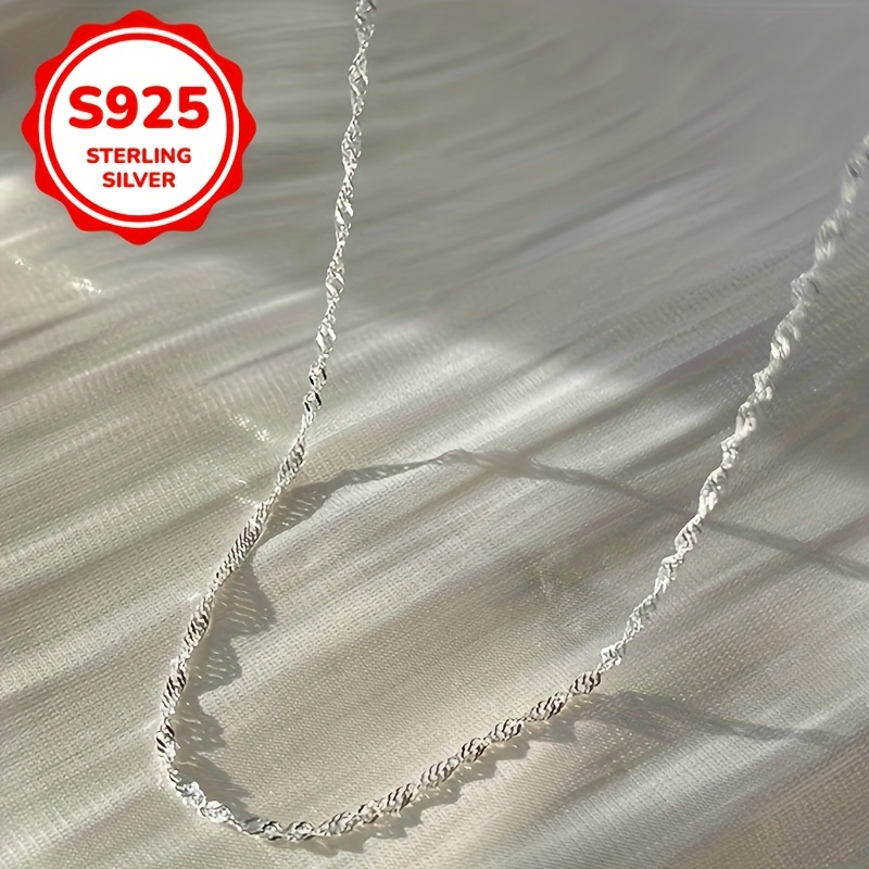 2pcs S925 Sterling Silver Lariat Necklaces for Women Bohemian Style